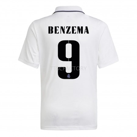 Billiga Fotbollströjor Real Madrid Benzema 9 Hemma tröja 2022/23 Kortärmad